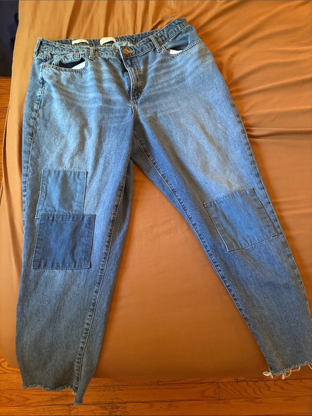 Universal Thread Boyfriend Patch Detail Blue Jeans